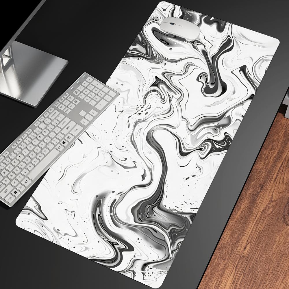 Desk Setup For Work - Abstract Fluid Non Slip Rubber Desk