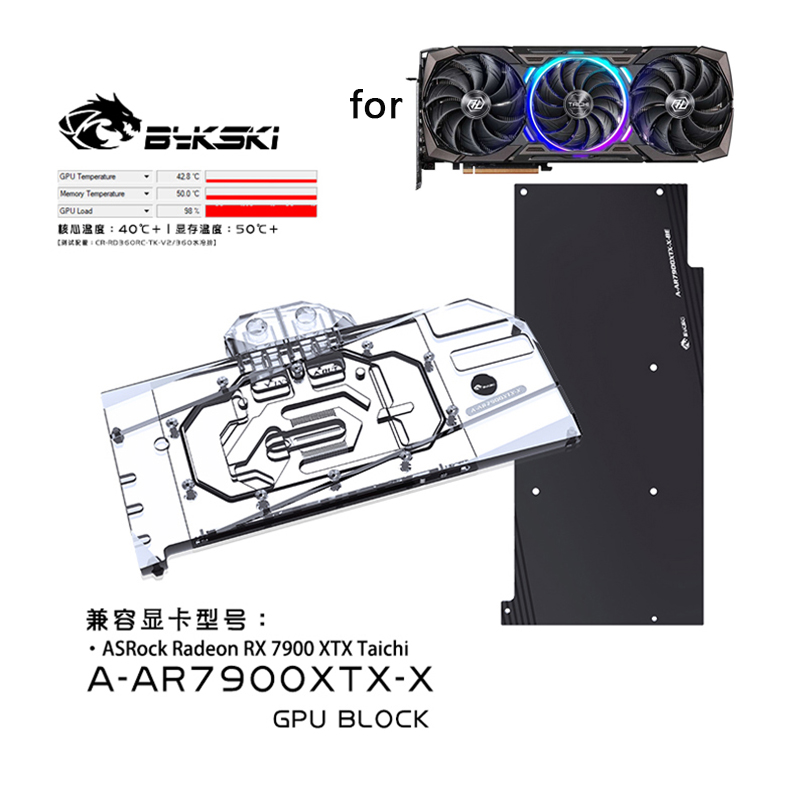 Amd Vga Rx 7900 Xtx - Bykski Water Block Use for ASRock