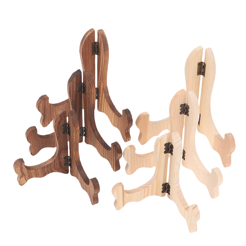 Desk Setup Retro - 1PCS Foldable Decorative Rack Retro Wood