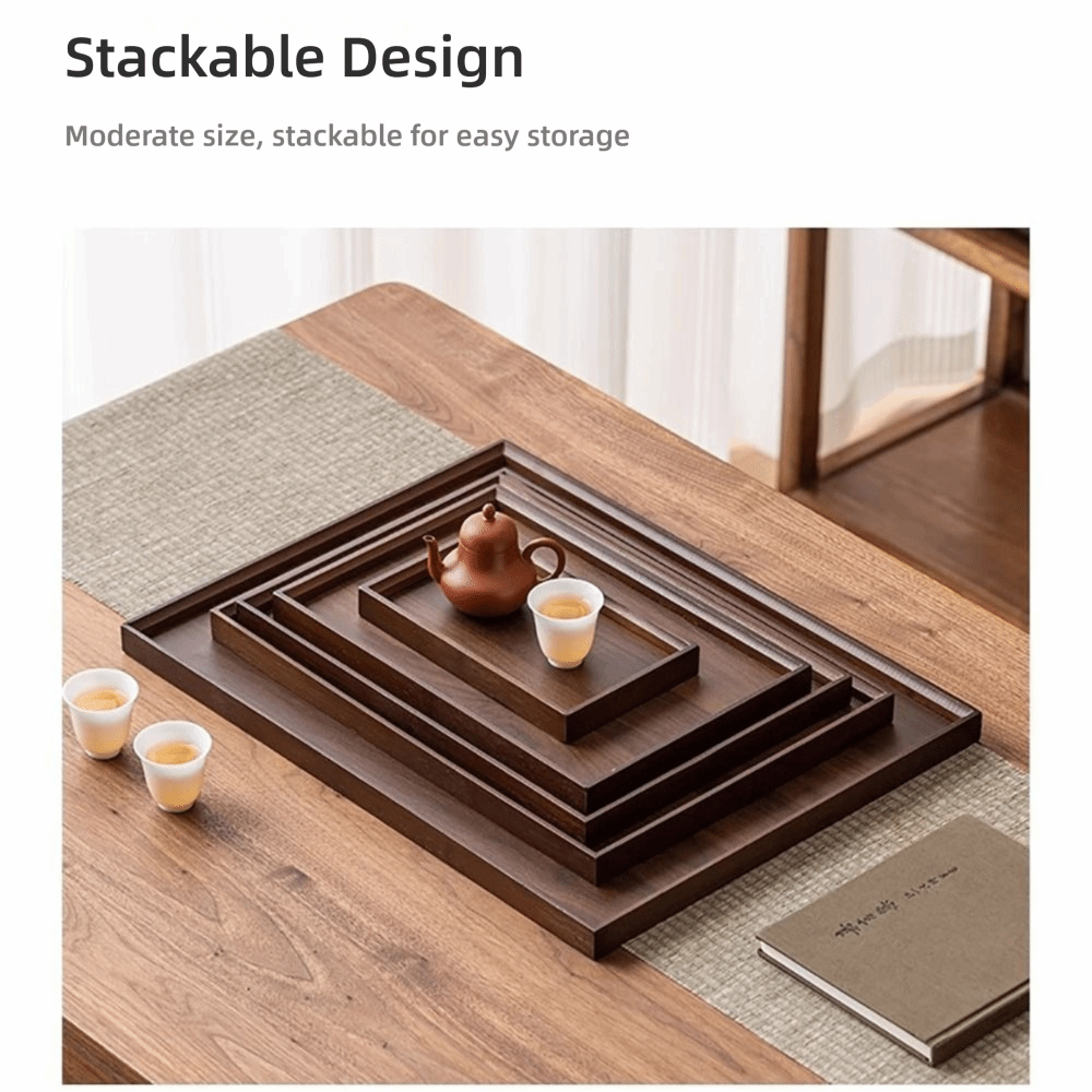 Desk Setup Retro - Decorate Tray Natural Bamboo Bamboo Wooden
