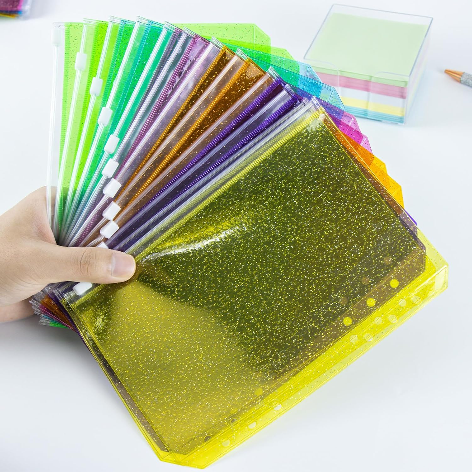 Ring Binder Box - New A5/A6 Zipper Pockets 6 Colors
