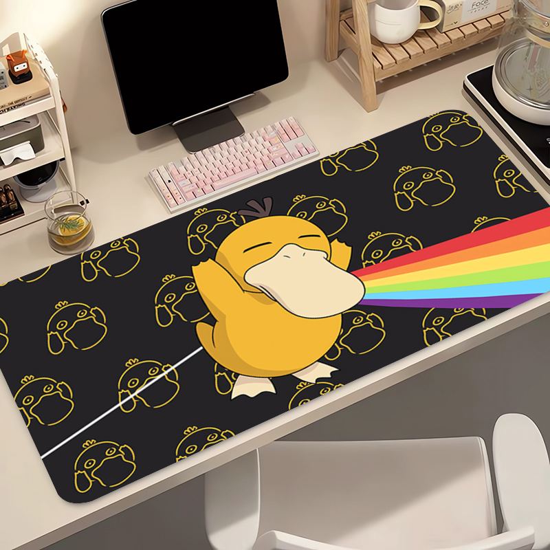 Desk Setup Carpet - Natural Rubber Mouse Pad Pokemon Psyduck
