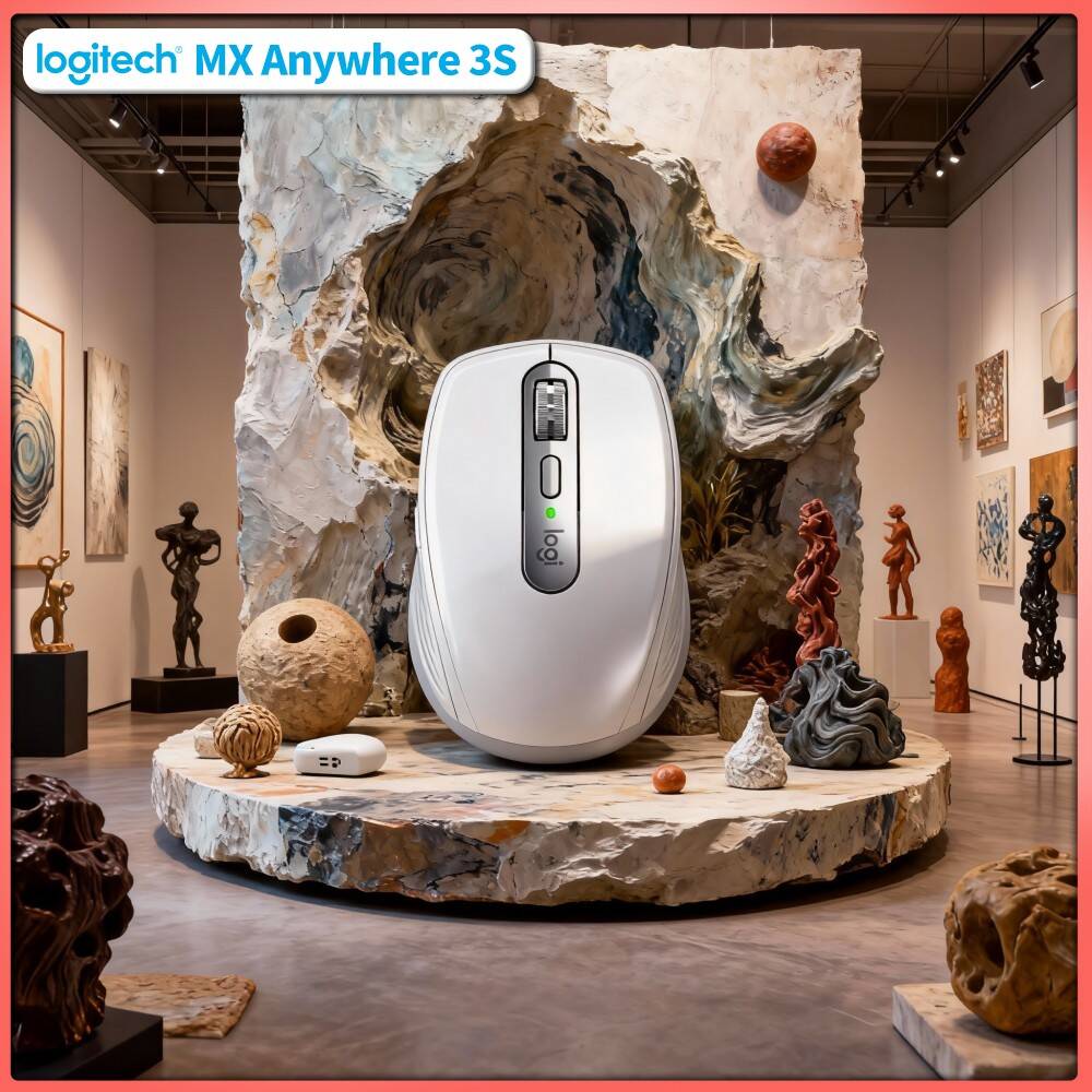 Desk Setup For Work - Premium MX Anywhere 3S Mouse -