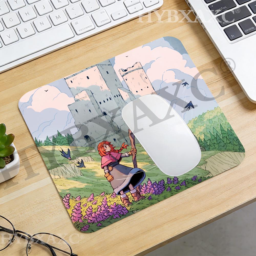 Desk Setup For Work - HYBXAXC Anime Castle Adventure Girl Mouse