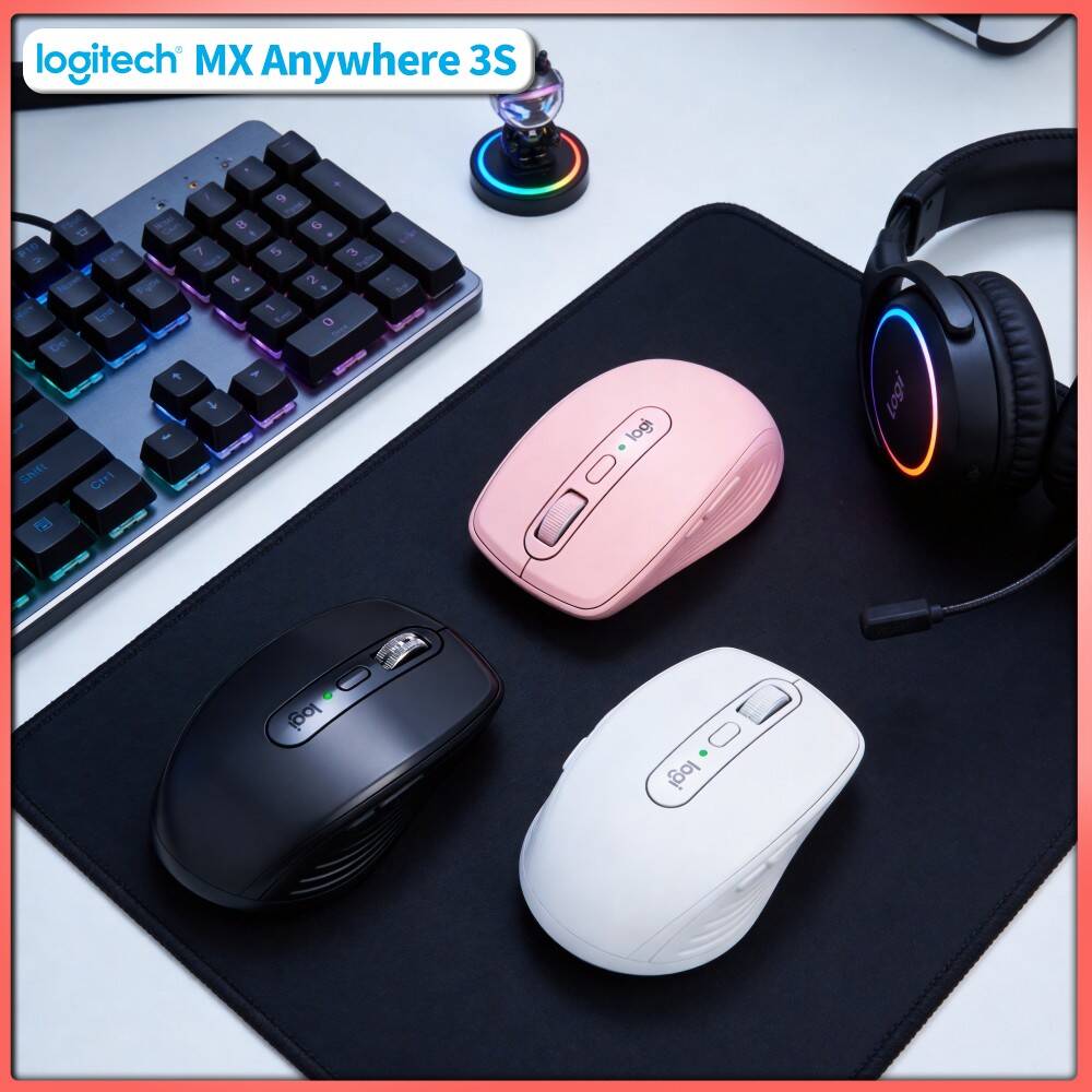 Desk Setup For Work - Premium MX Anywhere 3S Mouse -
