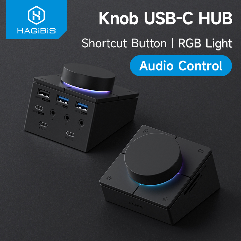 Hagibis Knob USB C Hub With Sh - đánh giá và giá Desk Setup Hub