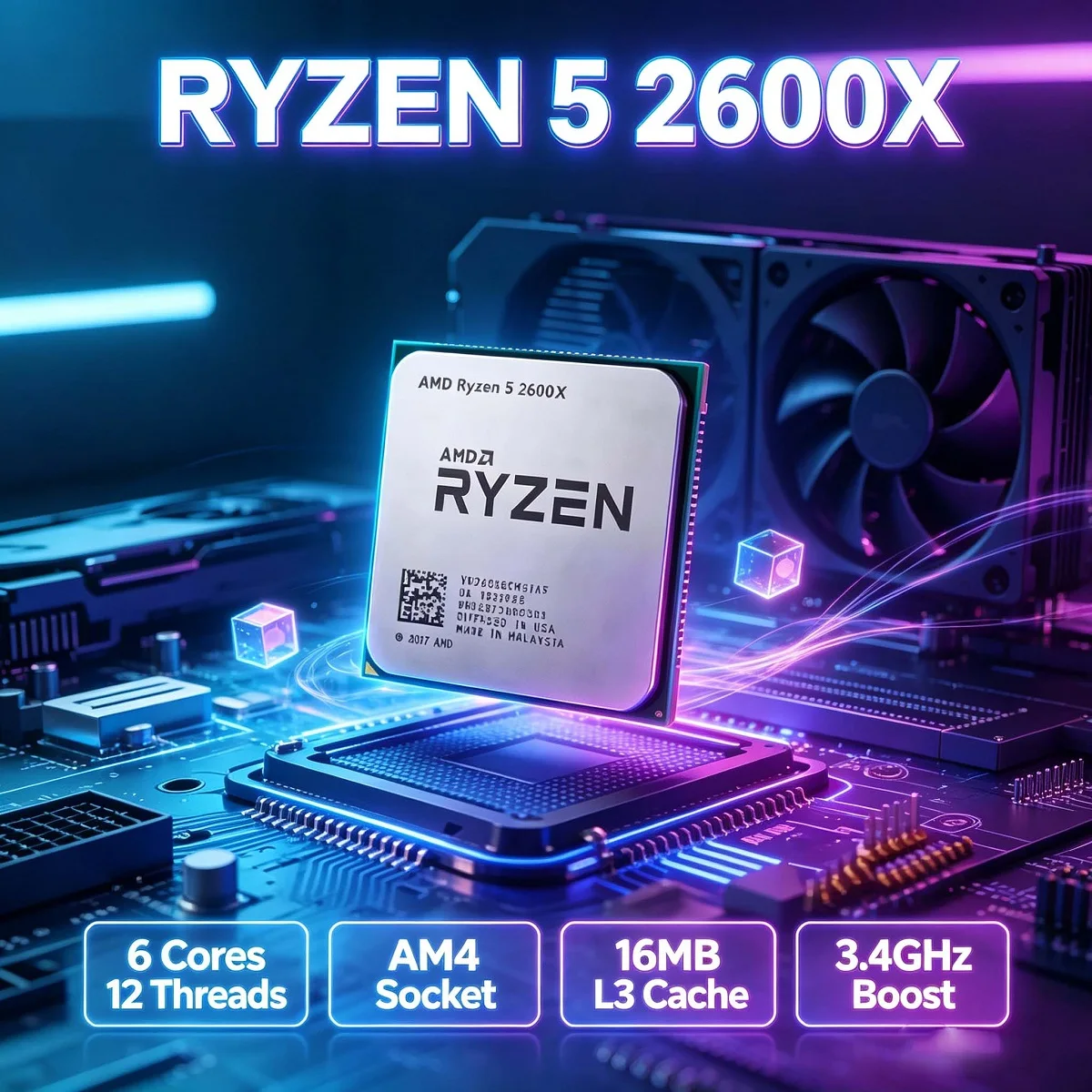 AMD Ryzen 5 2600X CPU AM4 12nm - đánh giá và giá Amd Cpu Ryzen 5
