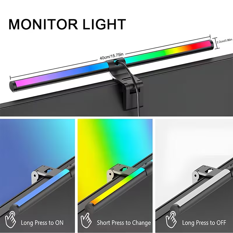 Monitor Light Bar RGB Lightbar - đánh giá và giá Desk Setup No Monitor
