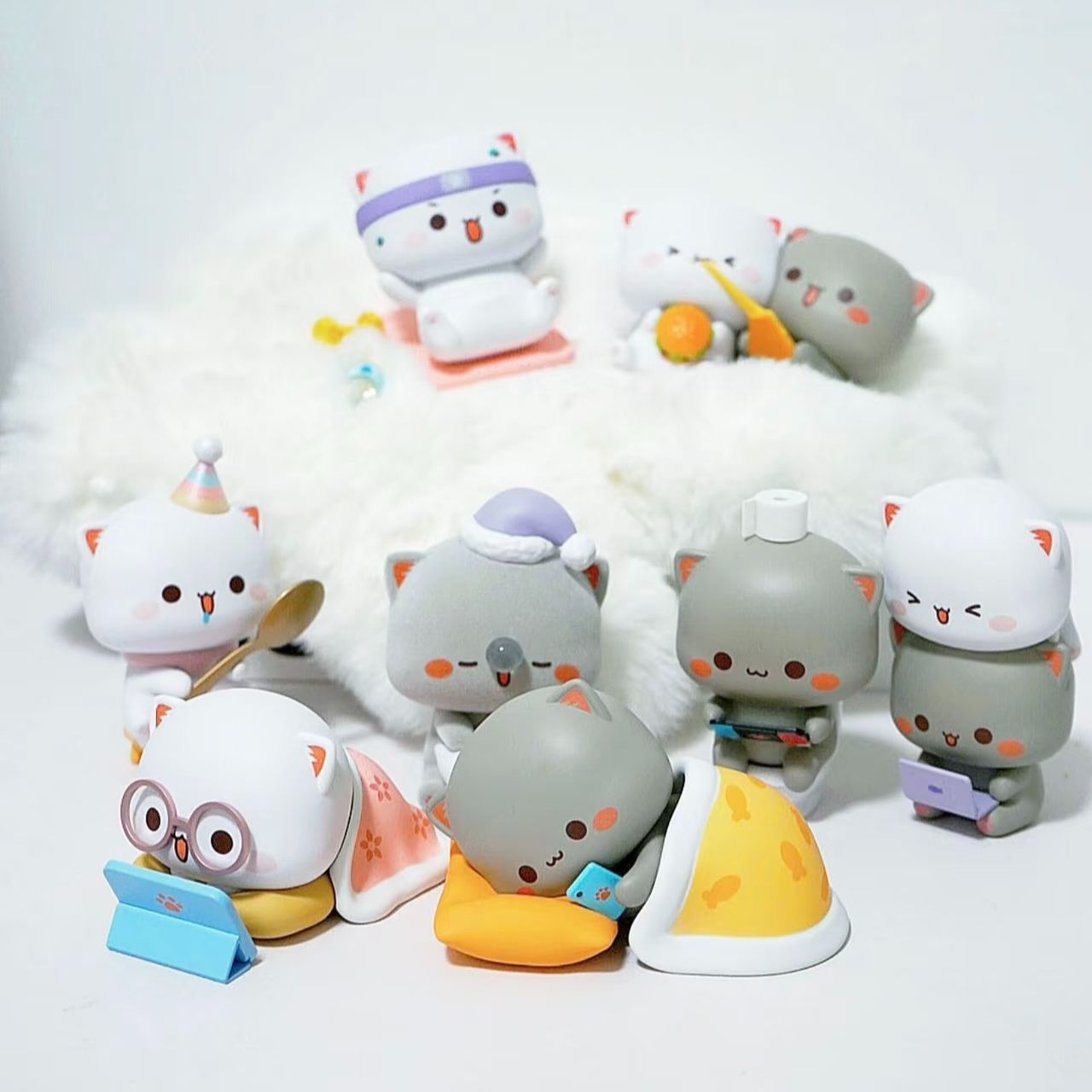 Kawaii Mitao Cat 4 Fourth Gene - đánh giá và giá Desk Setup Kawaii