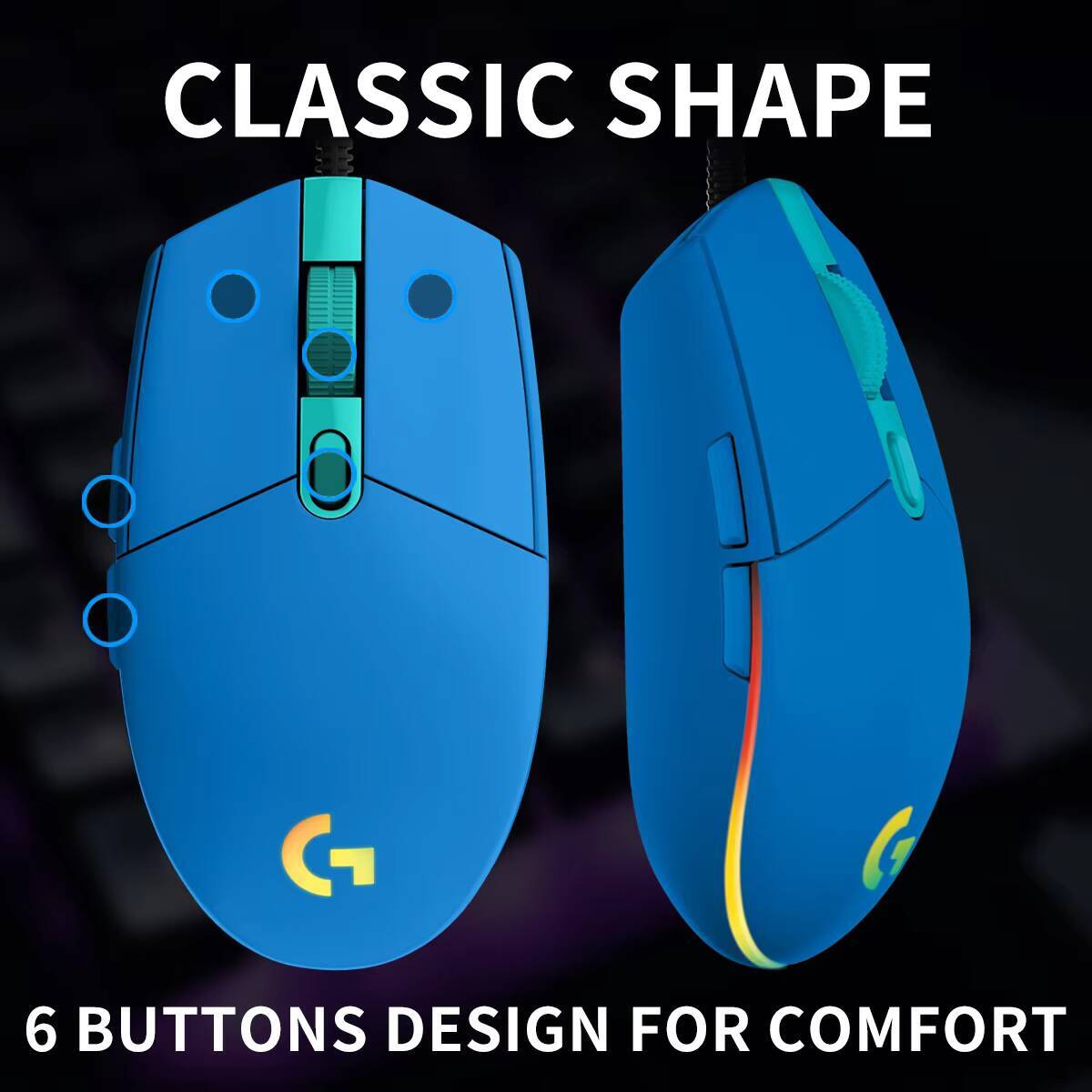 Logitech G203 LIGHTSYNC Gaming - đánh giá và giá Logitech Mouse G203
