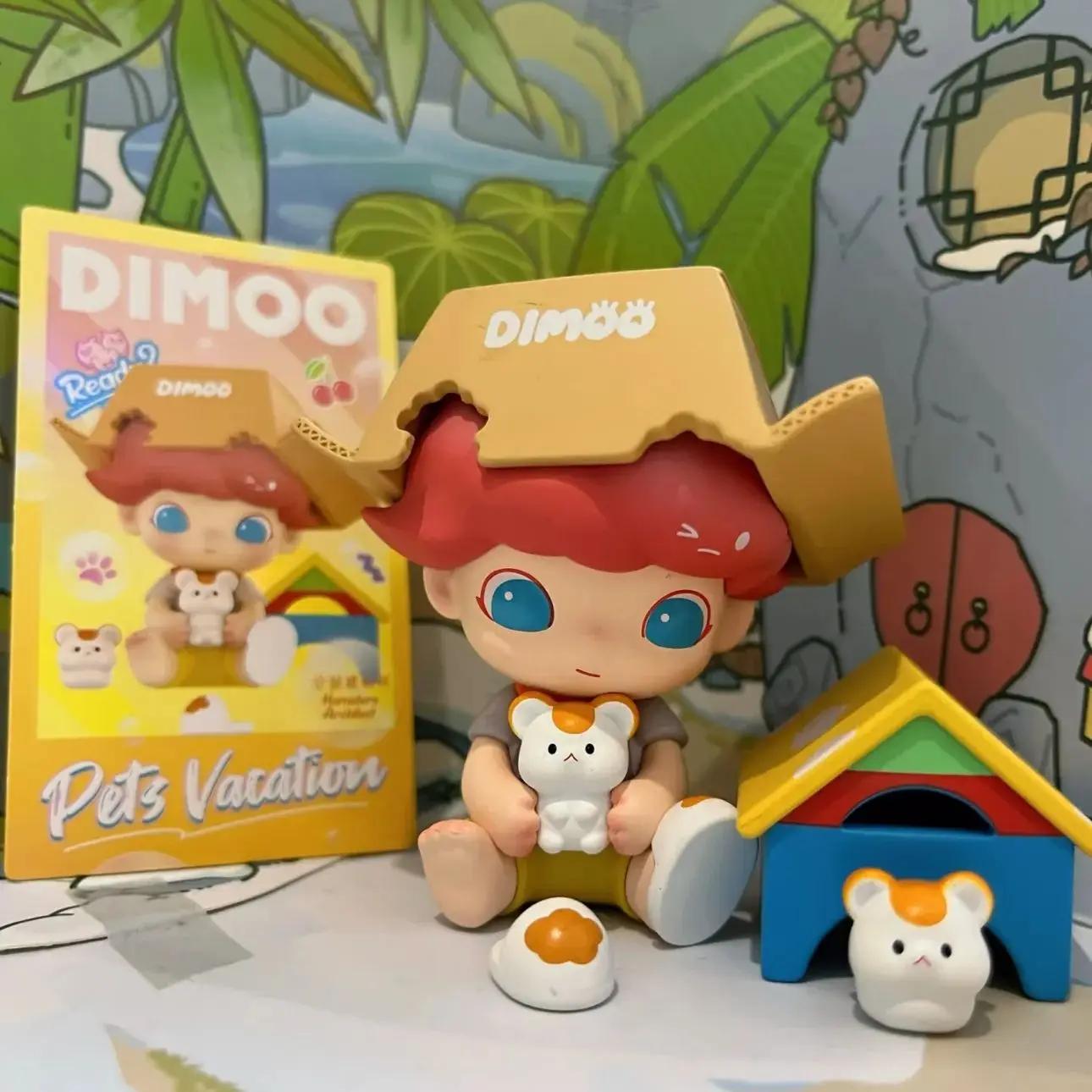 Popmart Dimoo Pet Vacation Ser - đánh giá và giá Desk Setup Kawaii