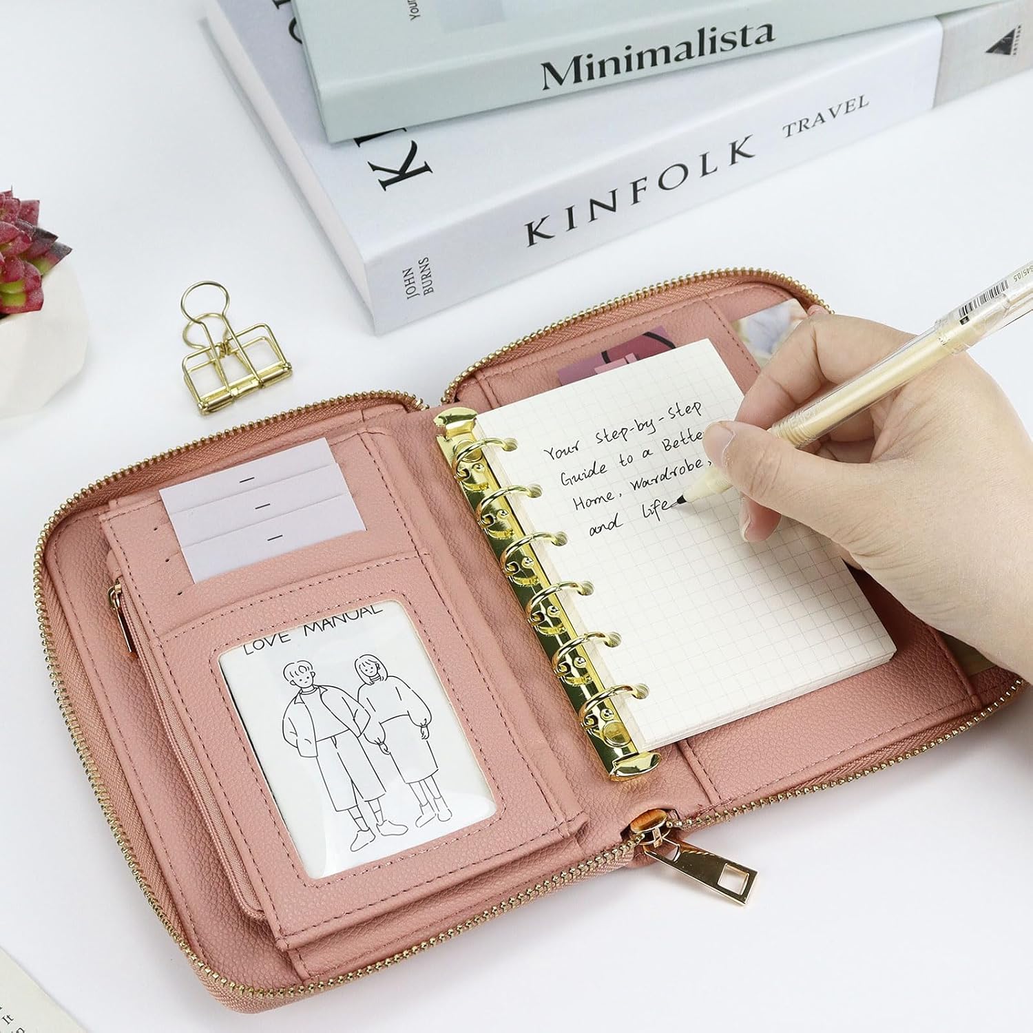 A7 Leather Budget Binder Cash  - đánh giá và giá Ring Binder Box