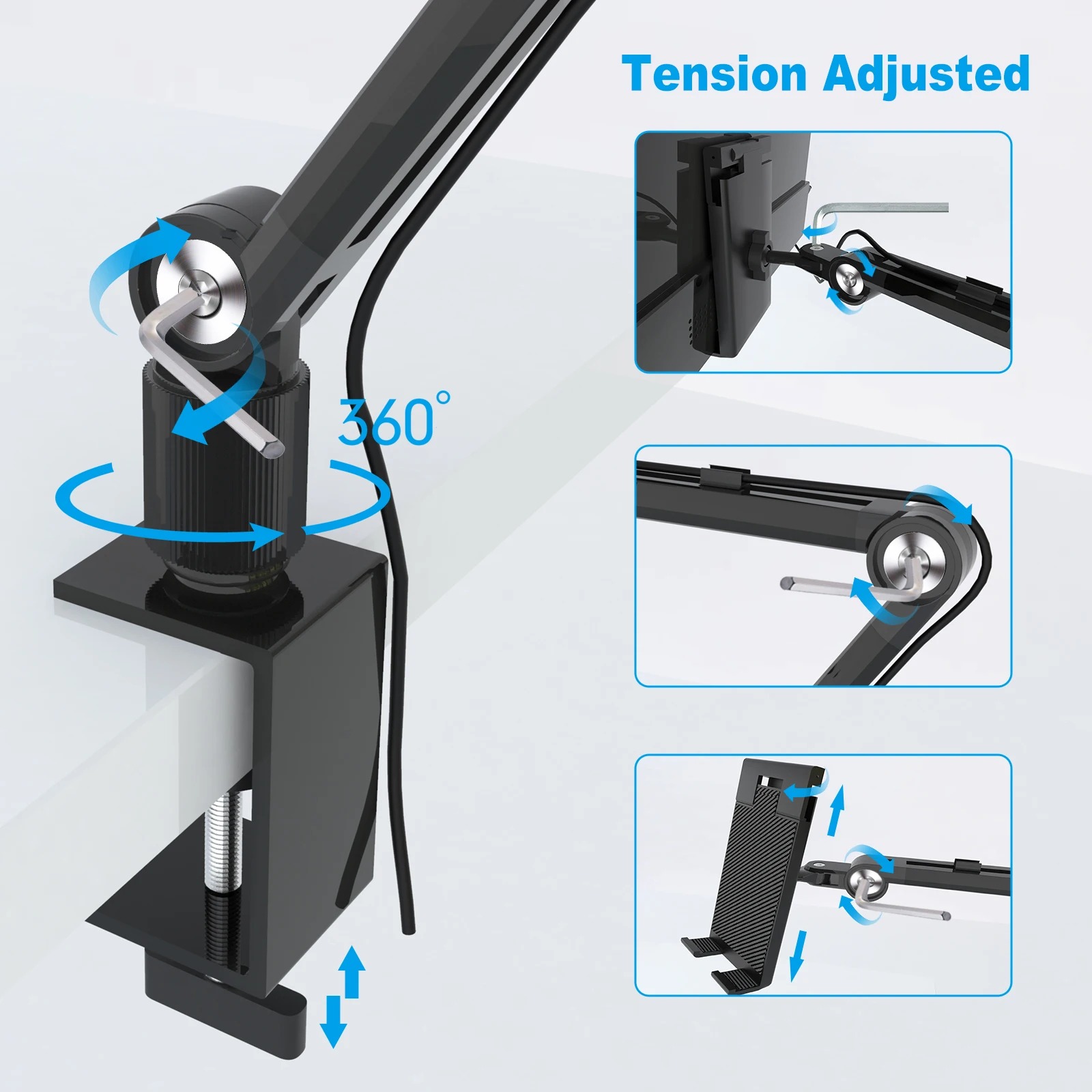 2025 Tablet Stand Holder for I - đánh giá và giá Desk Setup Monitor Arm
