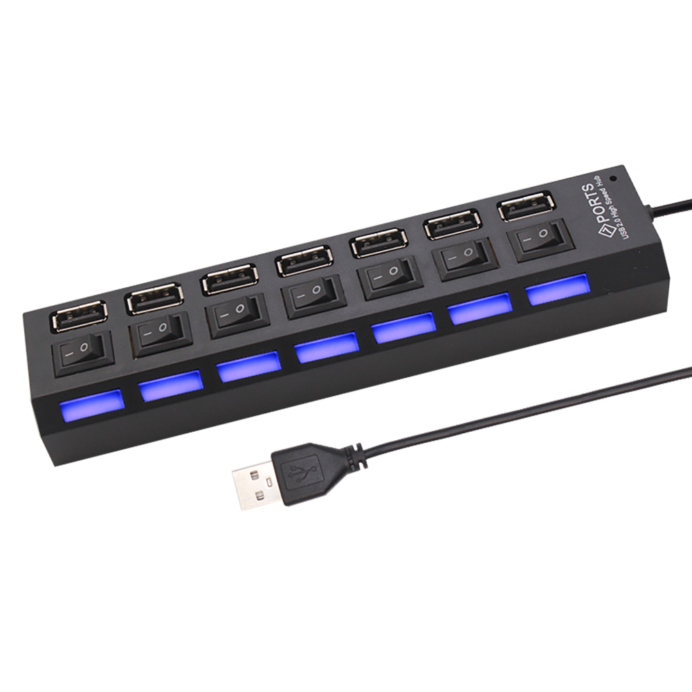 7 Port USB 2.0 Hub Splitter Fo - đánh giá và giá Desk Setup Hub