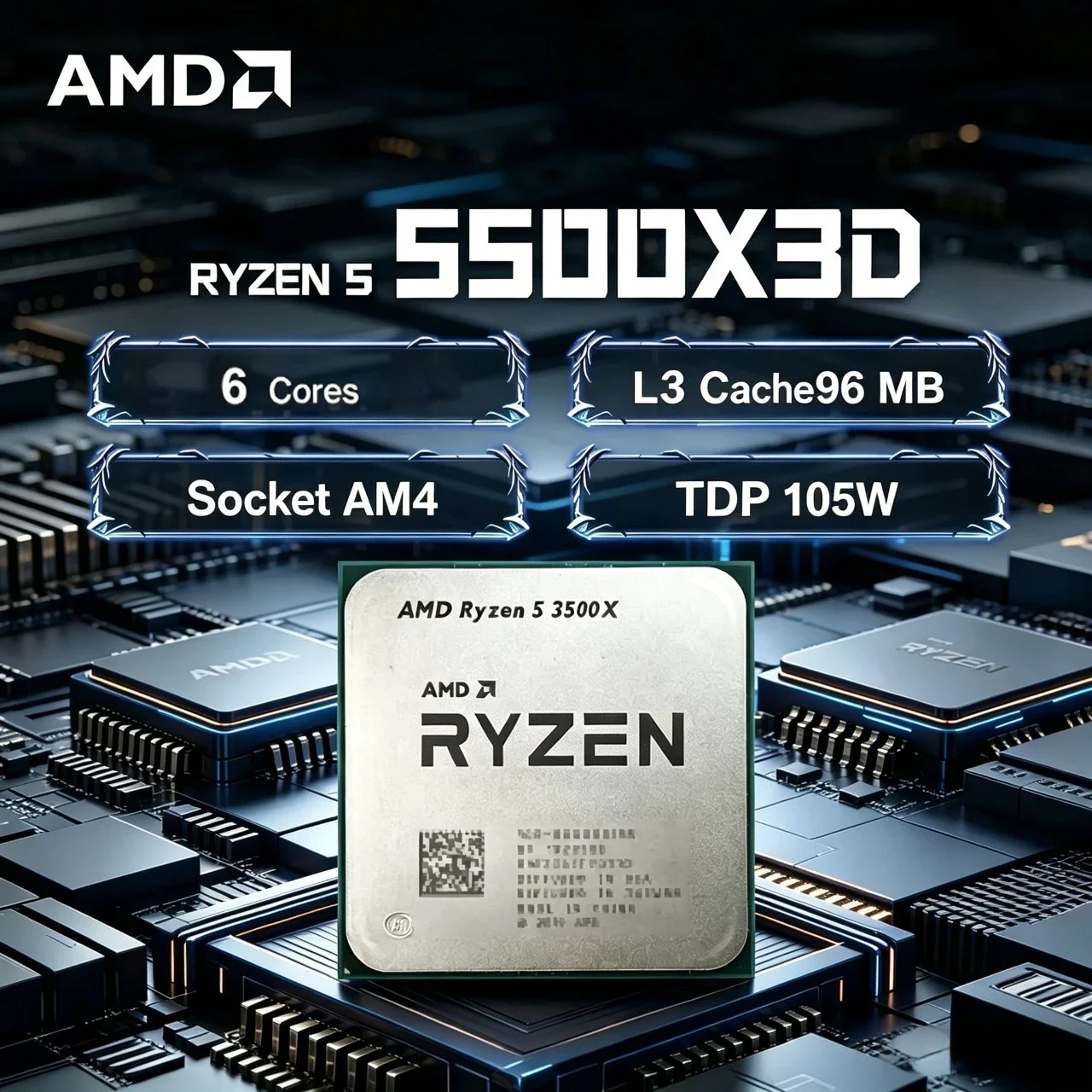 AMD Ryzen 5 5500X3D R5 5500X3D - đánh giá và giá Amd Cpu Ryzen 5