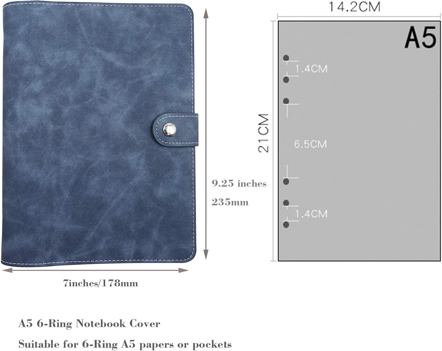 A5 Soft PU Leather Notebook Bi - đánh giá và giá Ring Binder Box