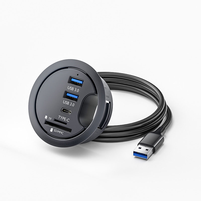 USB HUB 3.0 Ốp Trong Bàn Đế Cắ - đánh giá và giá Desk Setup Hub