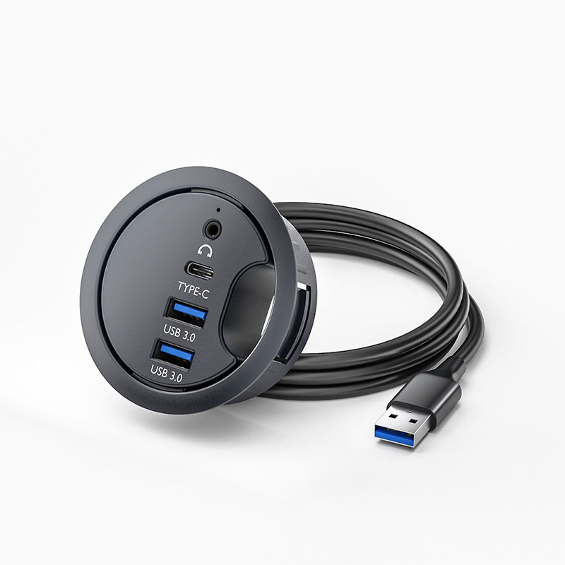 USB HUB 3.0 Ốp Trong Bàn Đế Cắ - đánh giá và giá Desk Setup Hub
