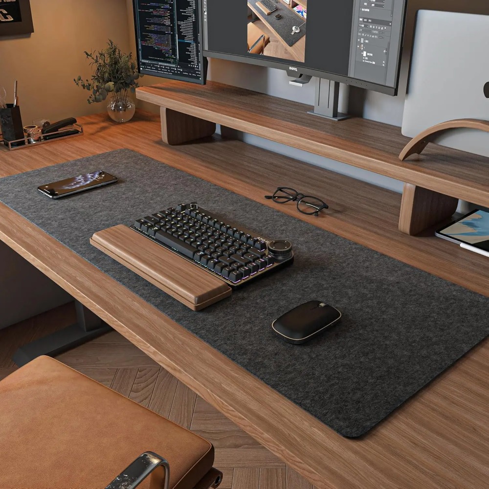 Felt Desk Mat Computer Mat for - đánh giá và giá Desk Setup Carpet