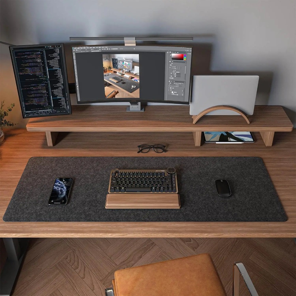 Felt Desk Mat Computer Mat for - đánh giá và giá Desk Setup Carpet