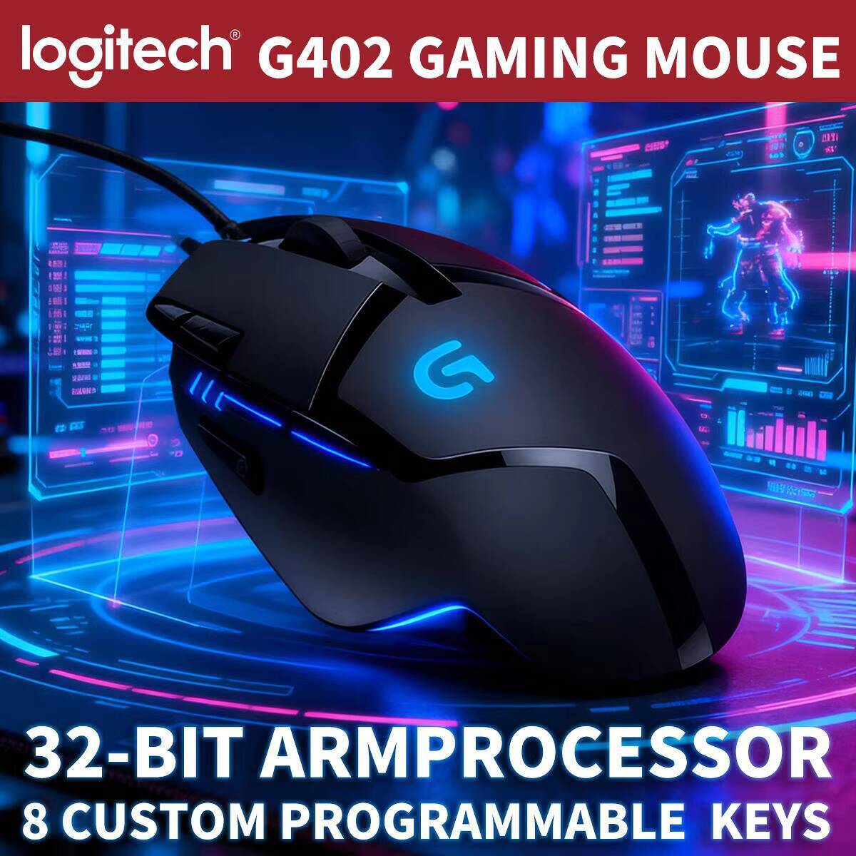 Logitech G402 Wired Mouse 500  - đánh giá và giá Logitech Mouse G203