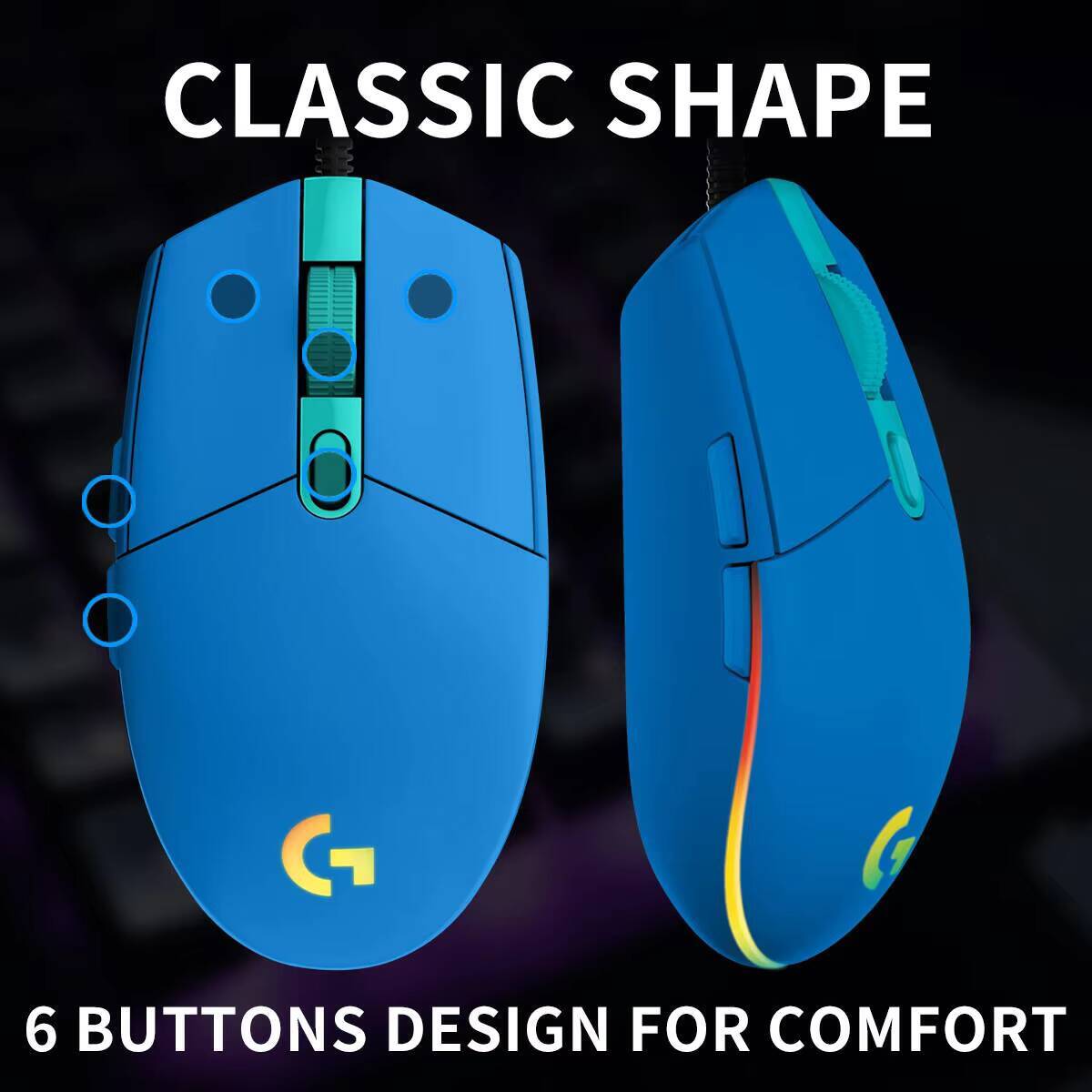 Logitech G203 Gaming Mouse 800 - đánh giá và giá Logitech Mouse G203