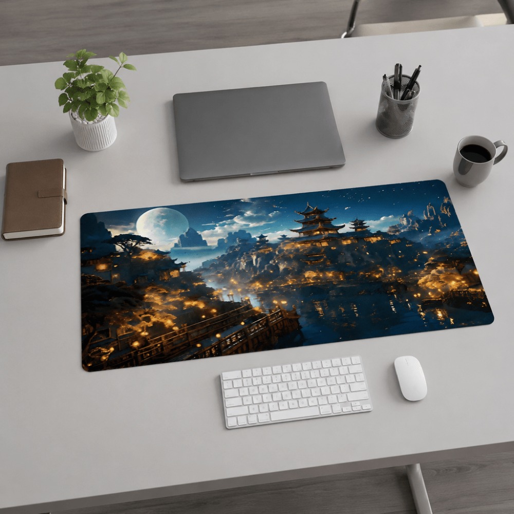 Original fantasy night city mo - đánh giá và giá Desk Setup For Work