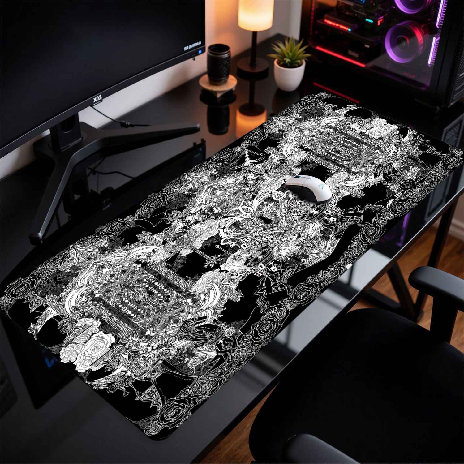Divine Realm Gothic Building M - đánh giá và giá Desk Setup Carpet