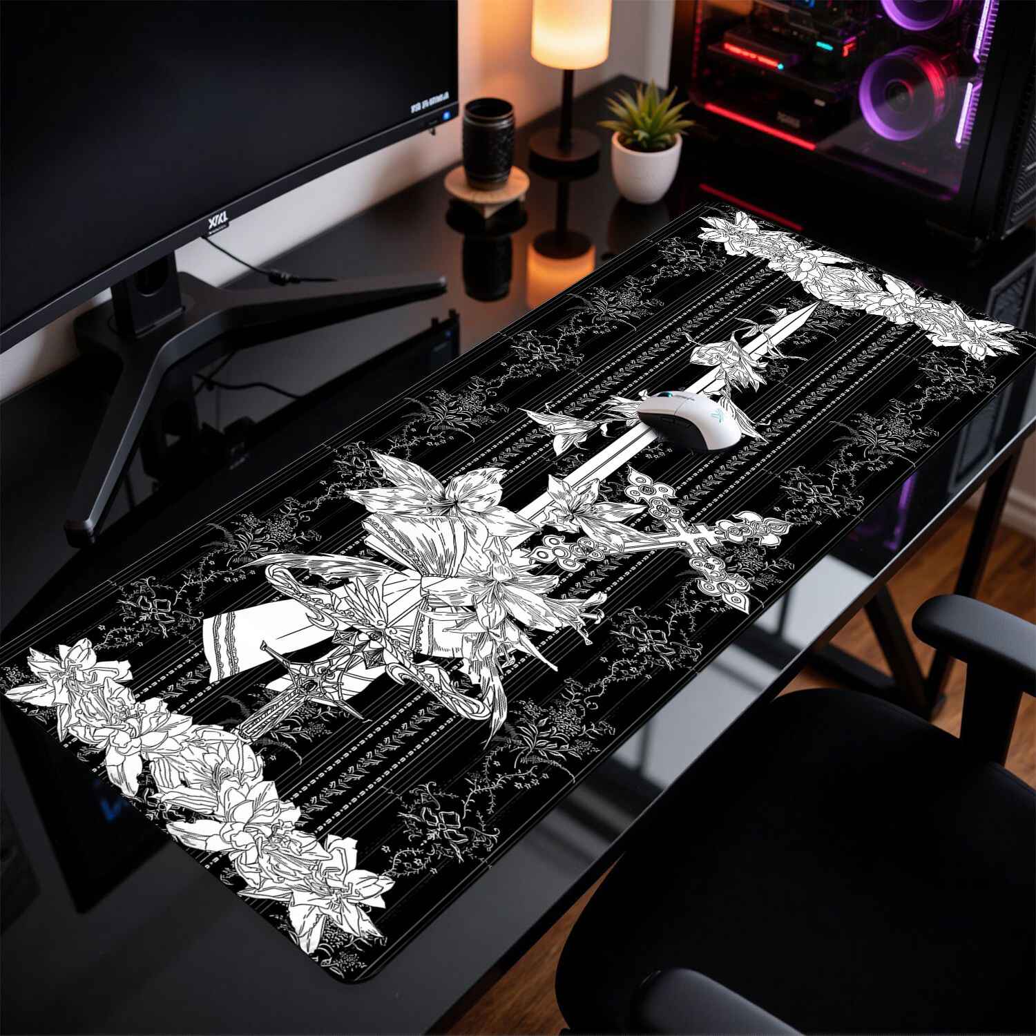 Divine Realm Gothic Building M - đánh giá và giá Desk Setup Carpet