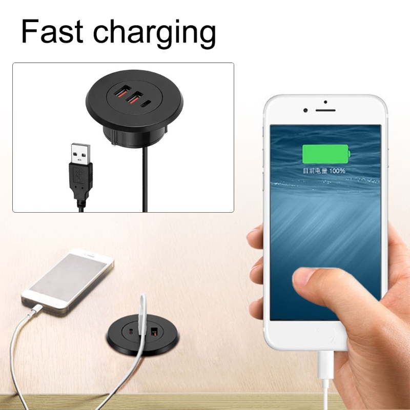 Embedded USB Type C Charging S - đánh giá và giá Desk Setup Hub