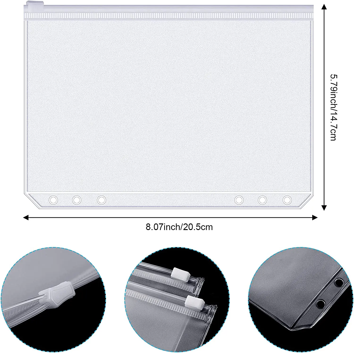 Binder Pockets A6 6-Hole Zippe - đánh giá và giá Ring Binder Box