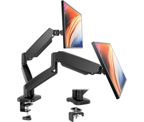 Dual Monitor Stand Arm, Gas Sp - đánh giá và giá Desk Setup Monitor Arm