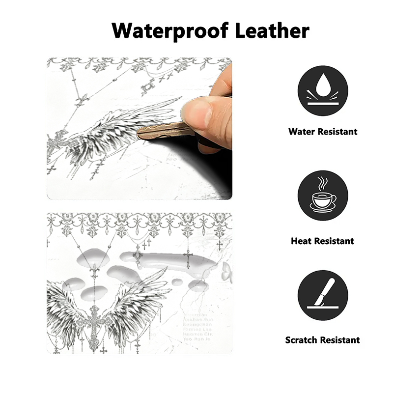 Leather Mousepad Black White A - đánh giá và giá Desk Setup Carpet