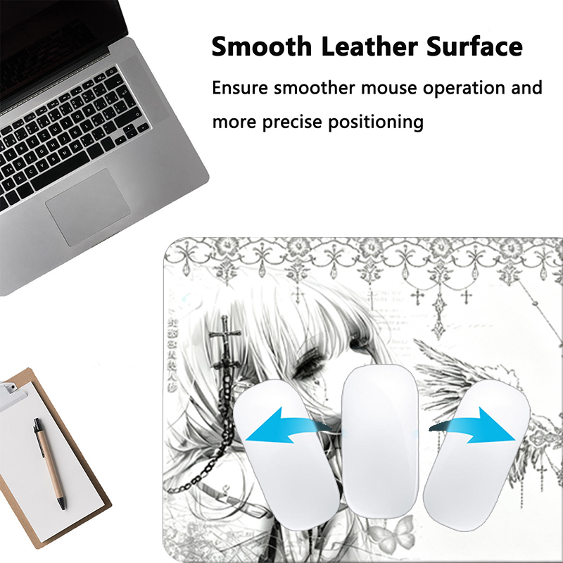 Leather Mousepad Black White A - đánh giá và giá Desk Setup Carpet