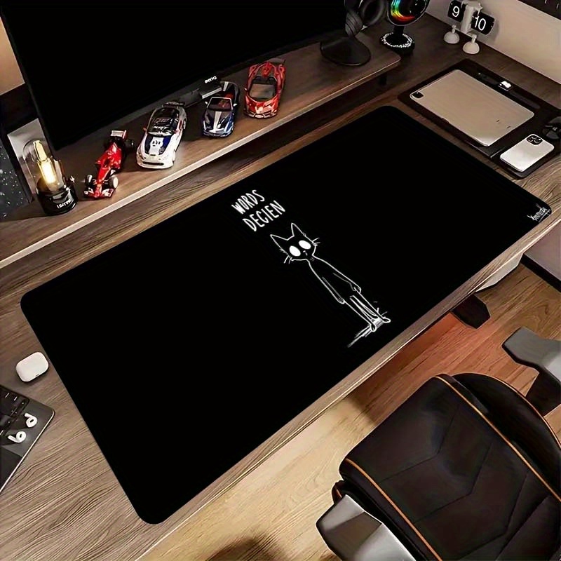 Funny Sketch Cat Words Decien  - đánh giá và giá Desk Setup For Work