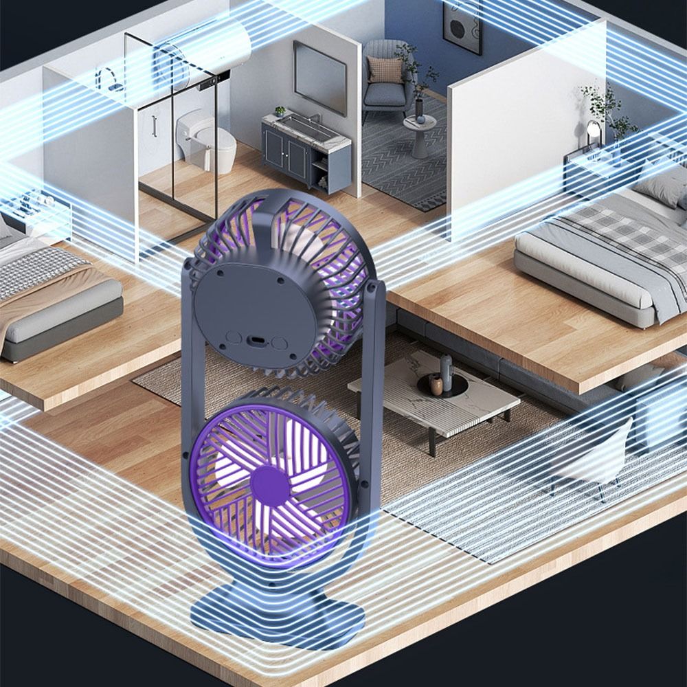 5 Gear Dual-Head Desktop Fan N - đánh giá và giá Desk Setup Gear