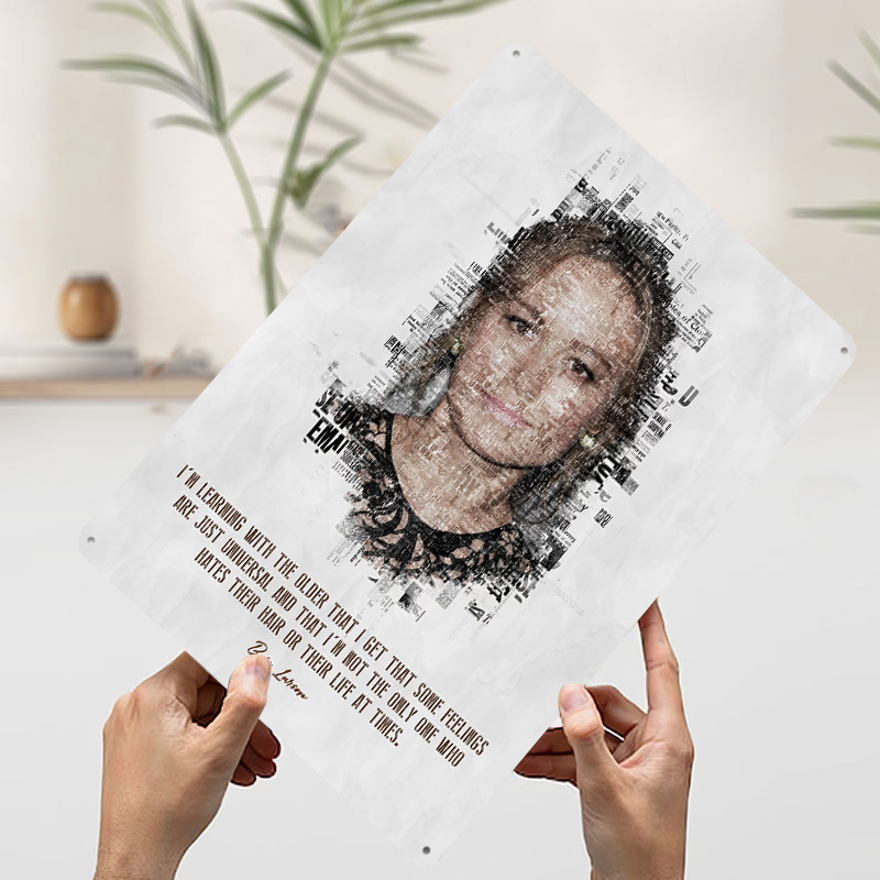 Brie Larson Quote Art Tin Post - đánh giá và giá Desk Setup Quotes